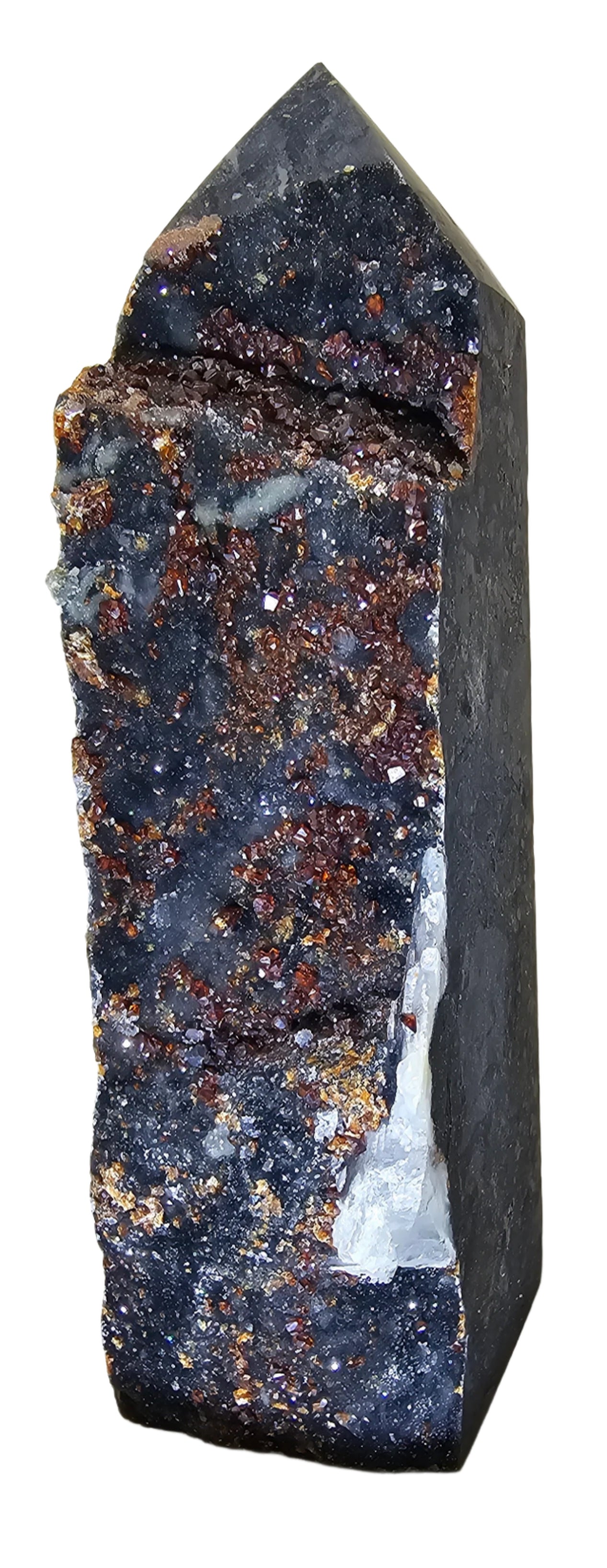 Raw Garnet in Firework Stone