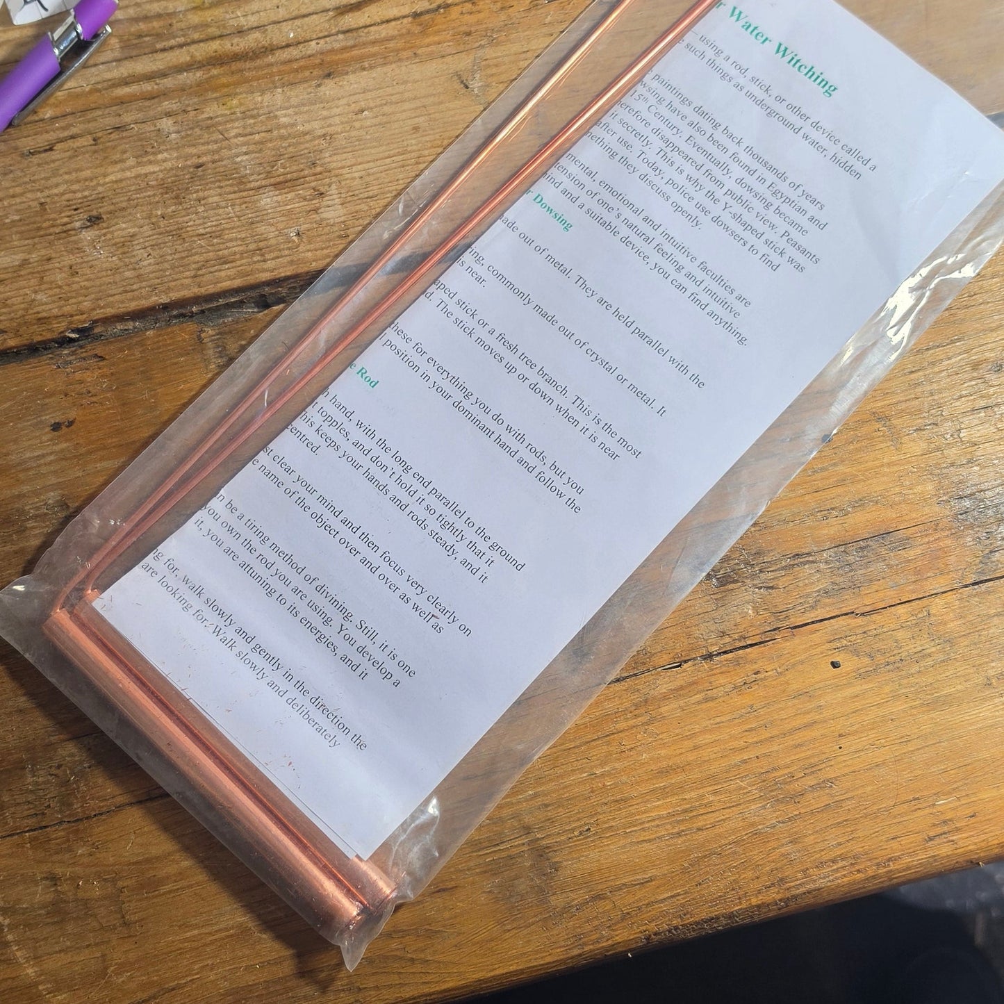 Copper Dowsing Rods