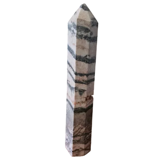 Large Pink Zebra Jasper Tower