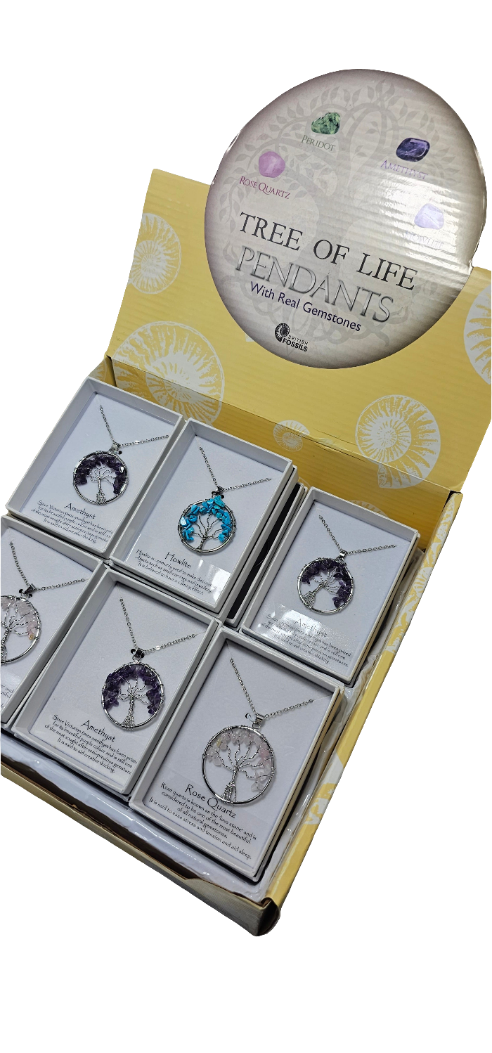 Tree of life gemstone necklaces