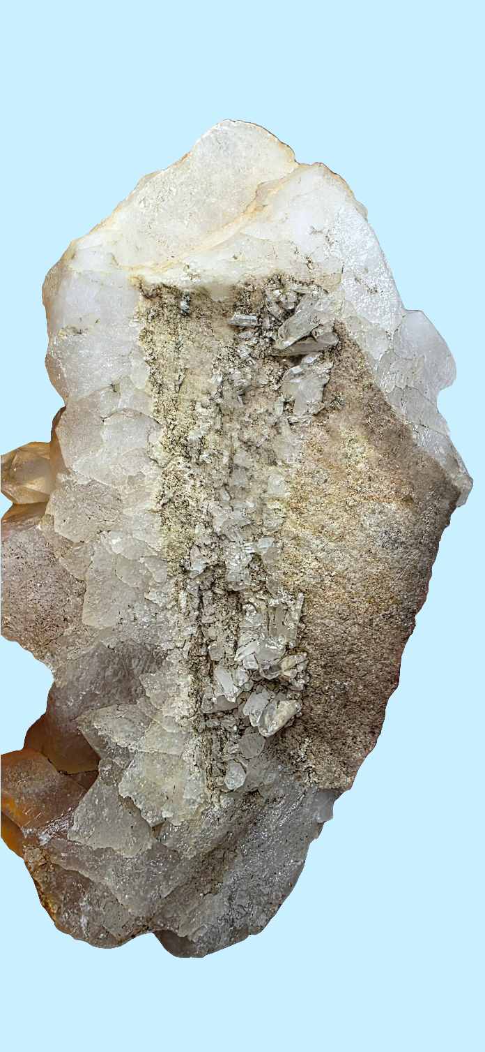 Large Iron-oxide Cluster with Seed Seam on Bottom