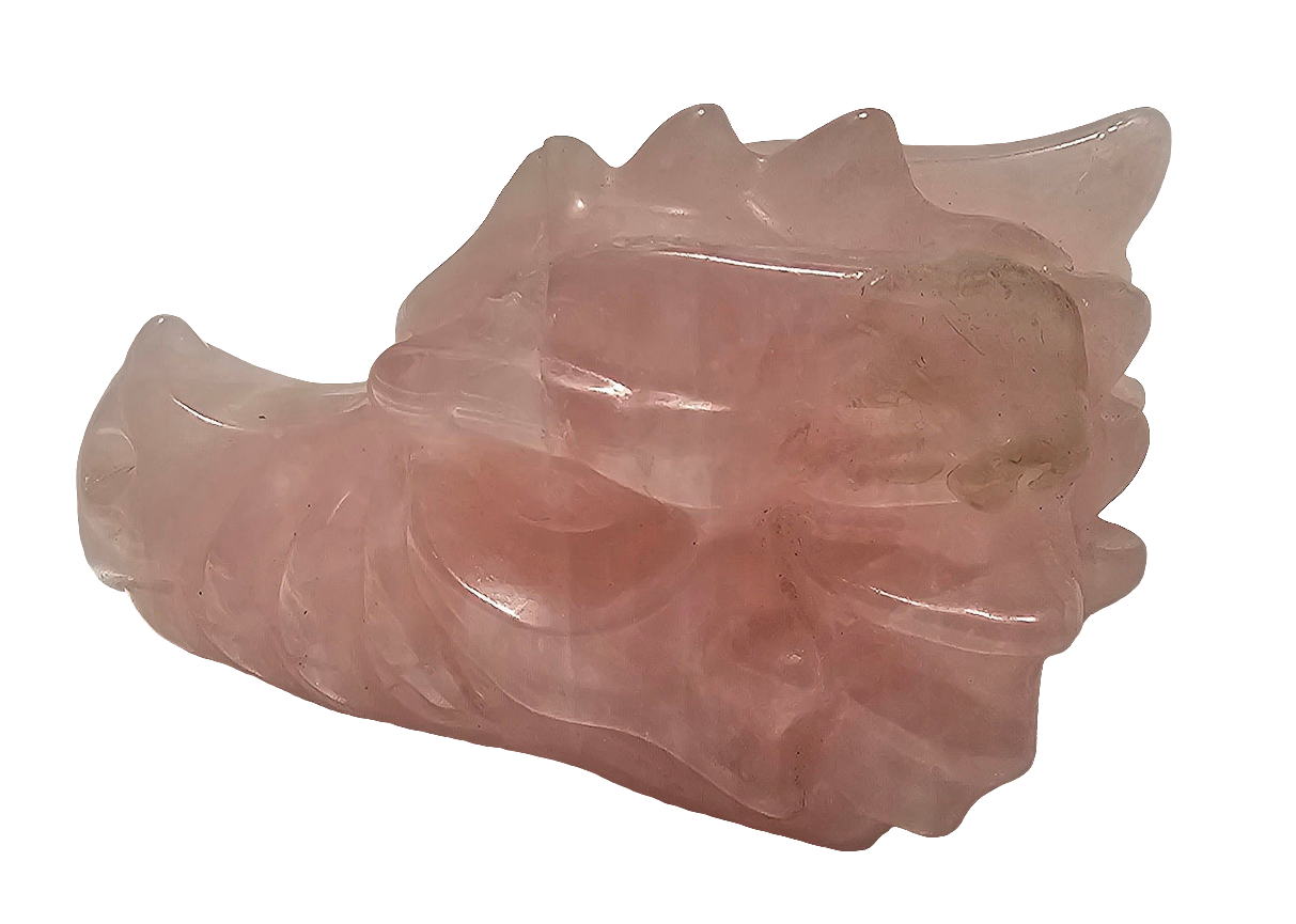 Rose Quartz Dragon Head