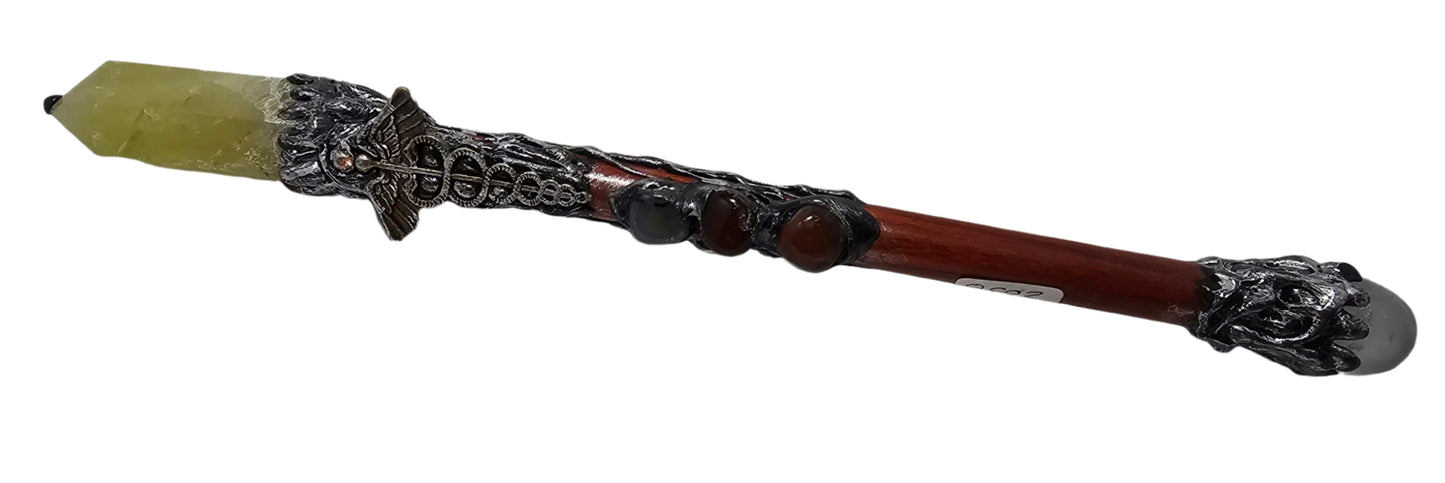 Crystal and Wood Wands