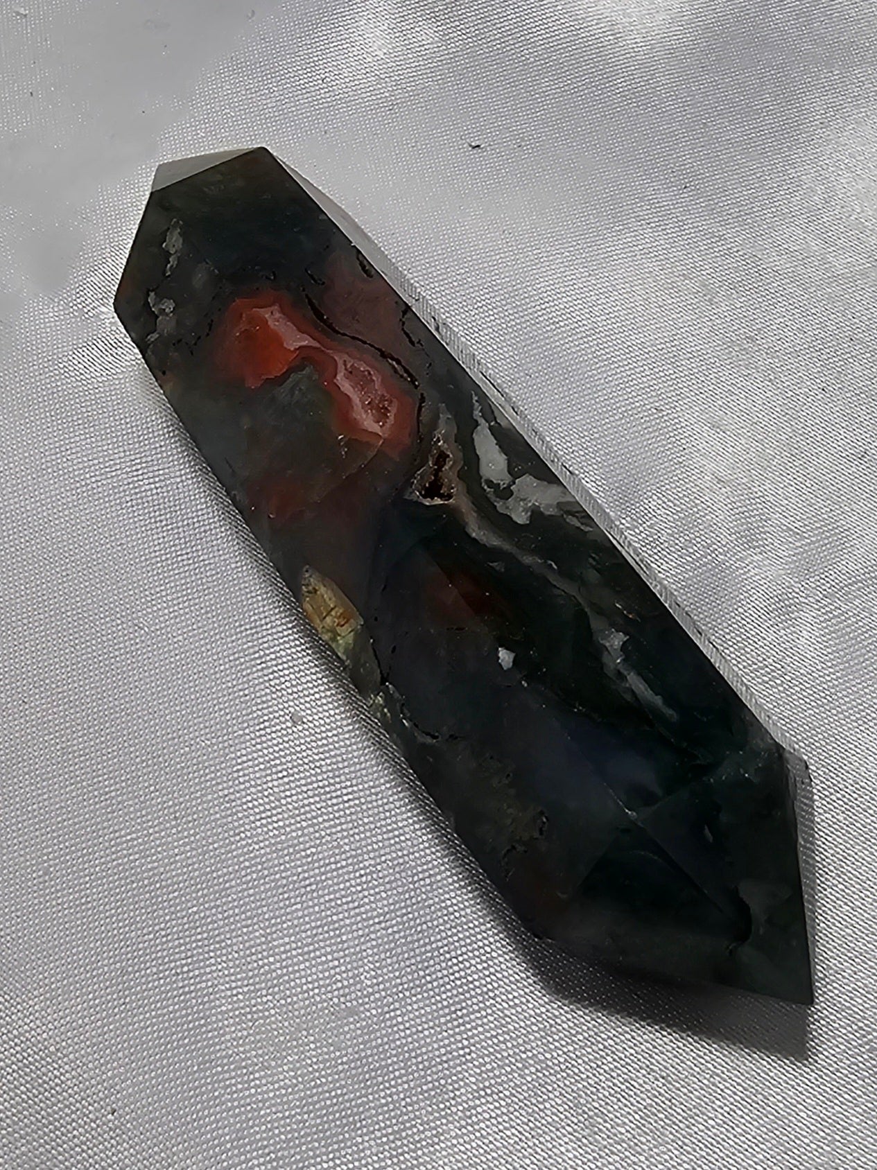 Red Moss Agate Double Points