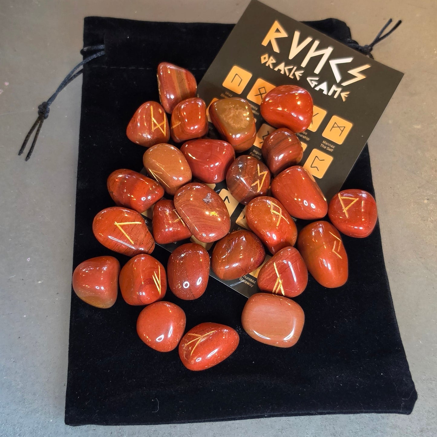 Crystal Runes (Red Jasper)