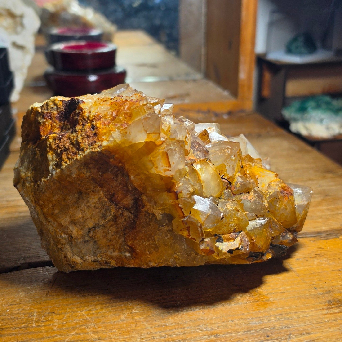 Limonite on Quartz – Virtuous Lady Mine, Buckland Monachorum, Devon, England, UK