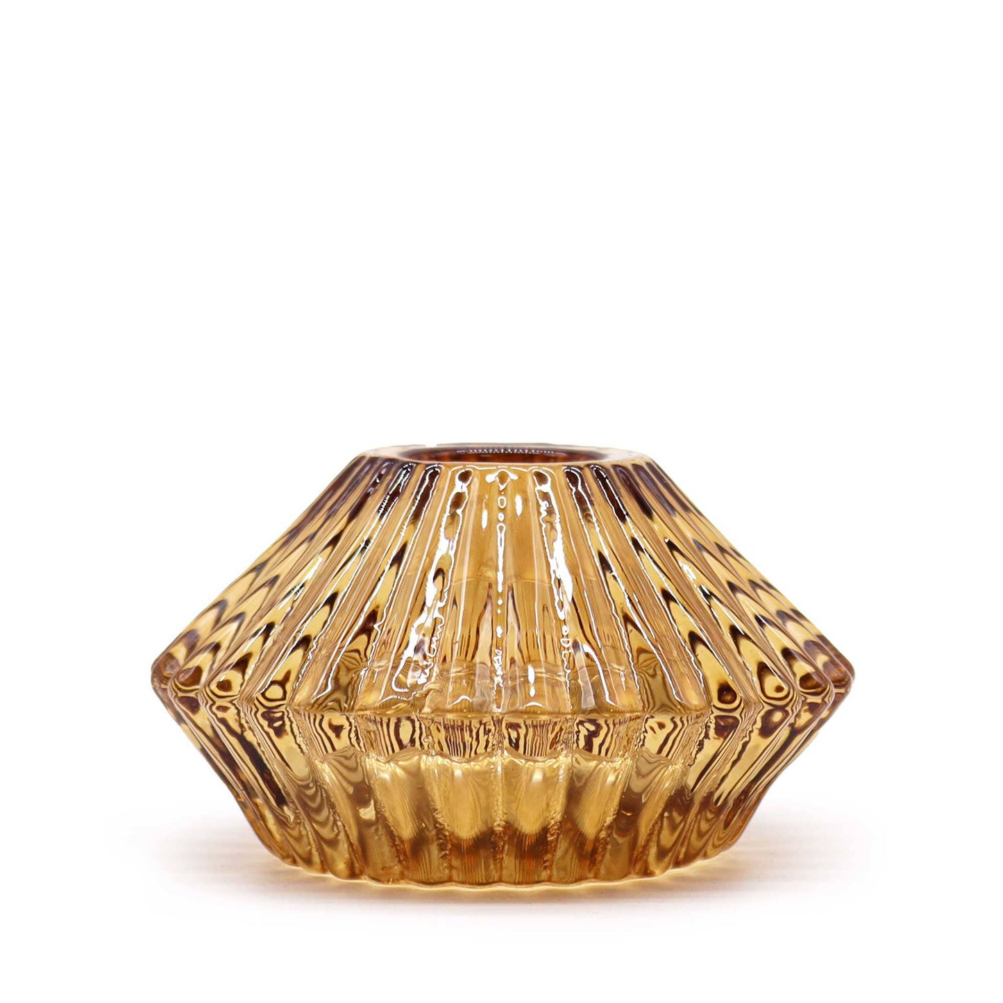 Flower Flip Candle / Tealight Holder - Antique Amber (Divine/Spirit)