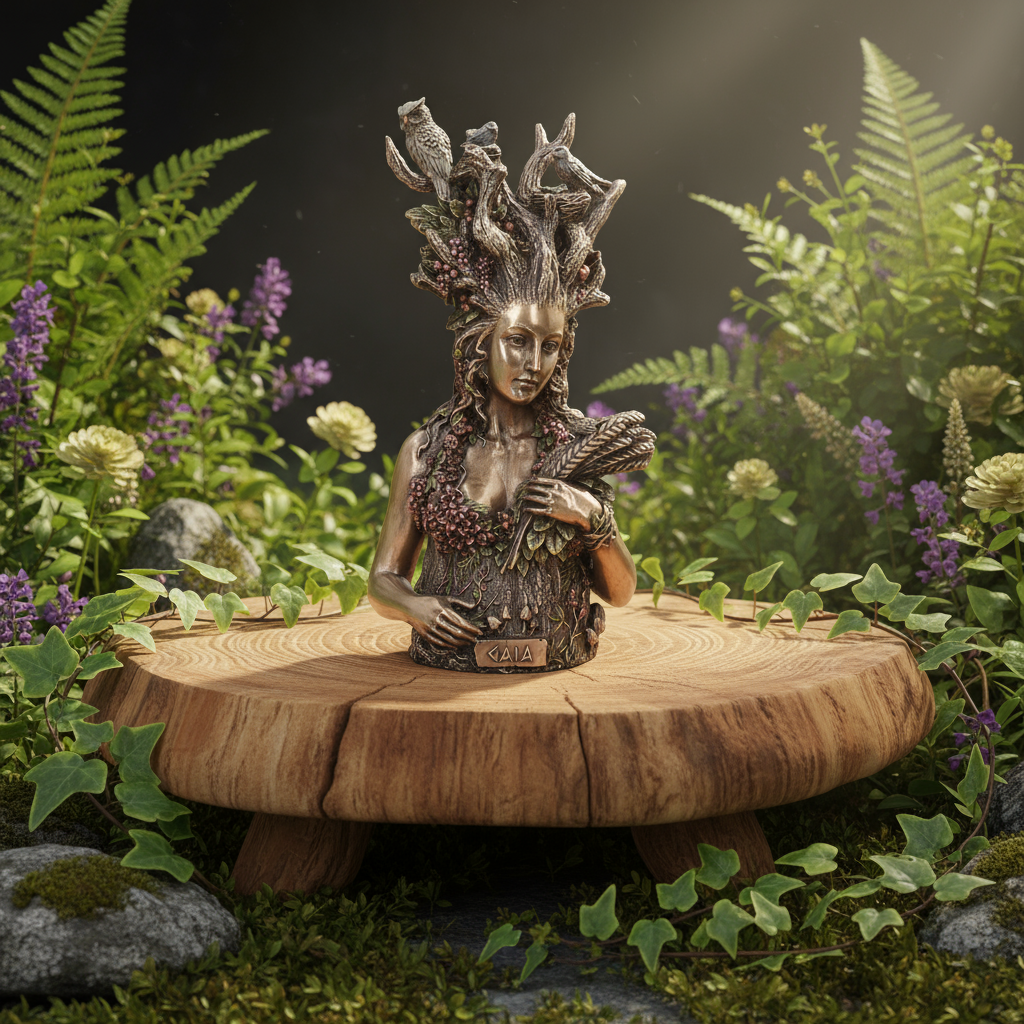 Gaia Bust Statue