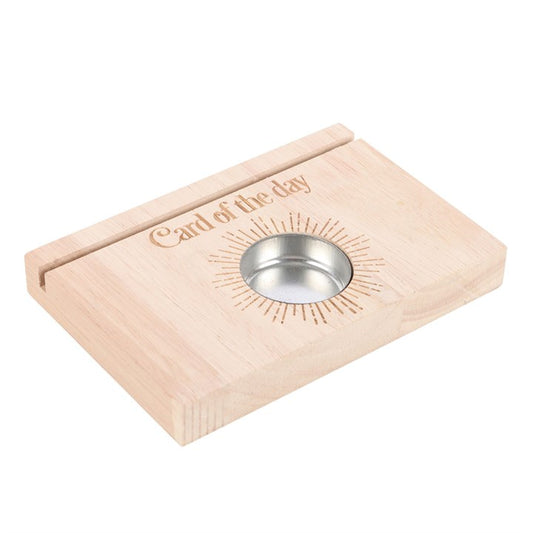 Natural Card of the Day Tarot Card Stand With Tealight Holder