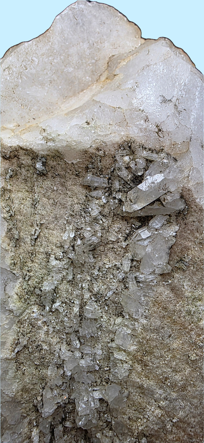 Large Iron-oxide Cluster with Seed Seam on Bottom
