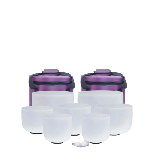 Set of 7 Quartz Singing Bowls